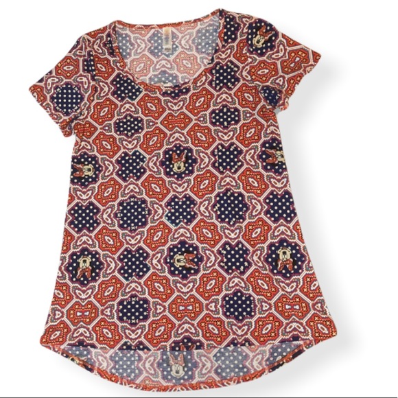 LuLaRoe Classic T Shirt Disney Minnie Mouse NWT XXS and Hoop Earring Bundle - Picture 3 of 13